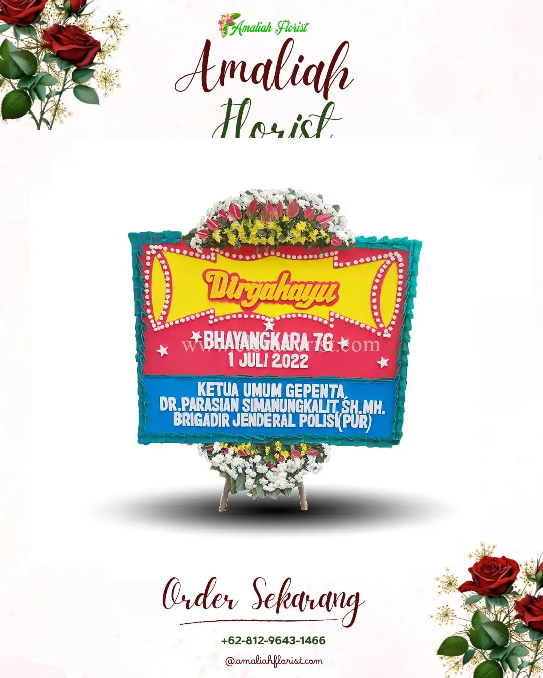 Papan Bunga HUT Ulang Tahun Kelapian